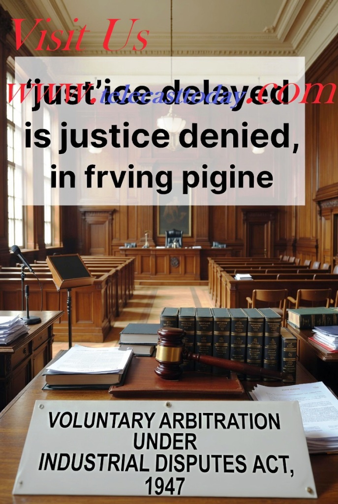 न्याय में देरी न्याय से वंचित का विकल्प स्वैच्छिक मध्यस्थता: औद्योगिक विवाद अधिनियम, 1947