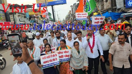 कमीशन खोरी,चढ़ावे की लूट और चंदा चोरी के विरोध में कानपुर नगर कांग्रेस कमेटी द्वारा सद्बुद्धि पदयात्रा