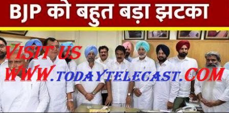 पंजाब में 10 बीजेपी नेता कांग्रेस में शामिल:  एक साथ कांग्रेस का दामन थामा
